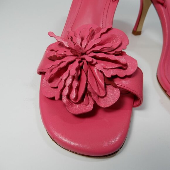 Larroude Hibiscus Slingback Sandals Size 6 Magenta Pink Leather NEW $350 - Picture 7 of 16